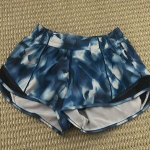 Lululemon blue and white shorts